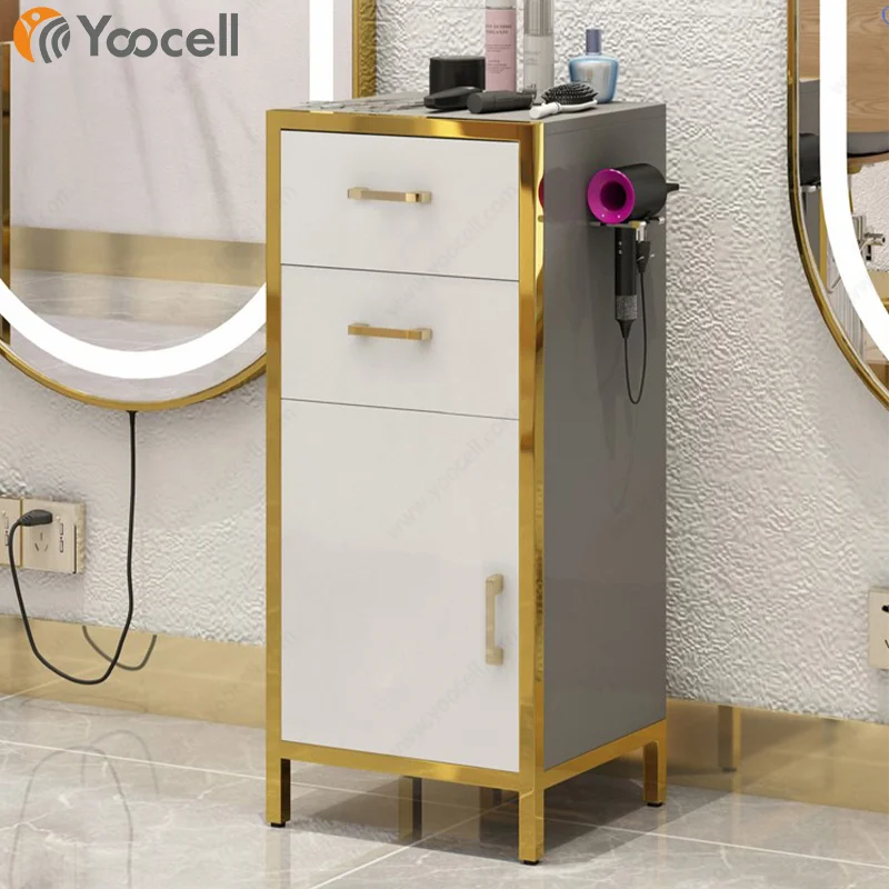 Yoocell качественная розовая Золотая рамка белая фанера материал для педикюра тележка салона парикмахерской на