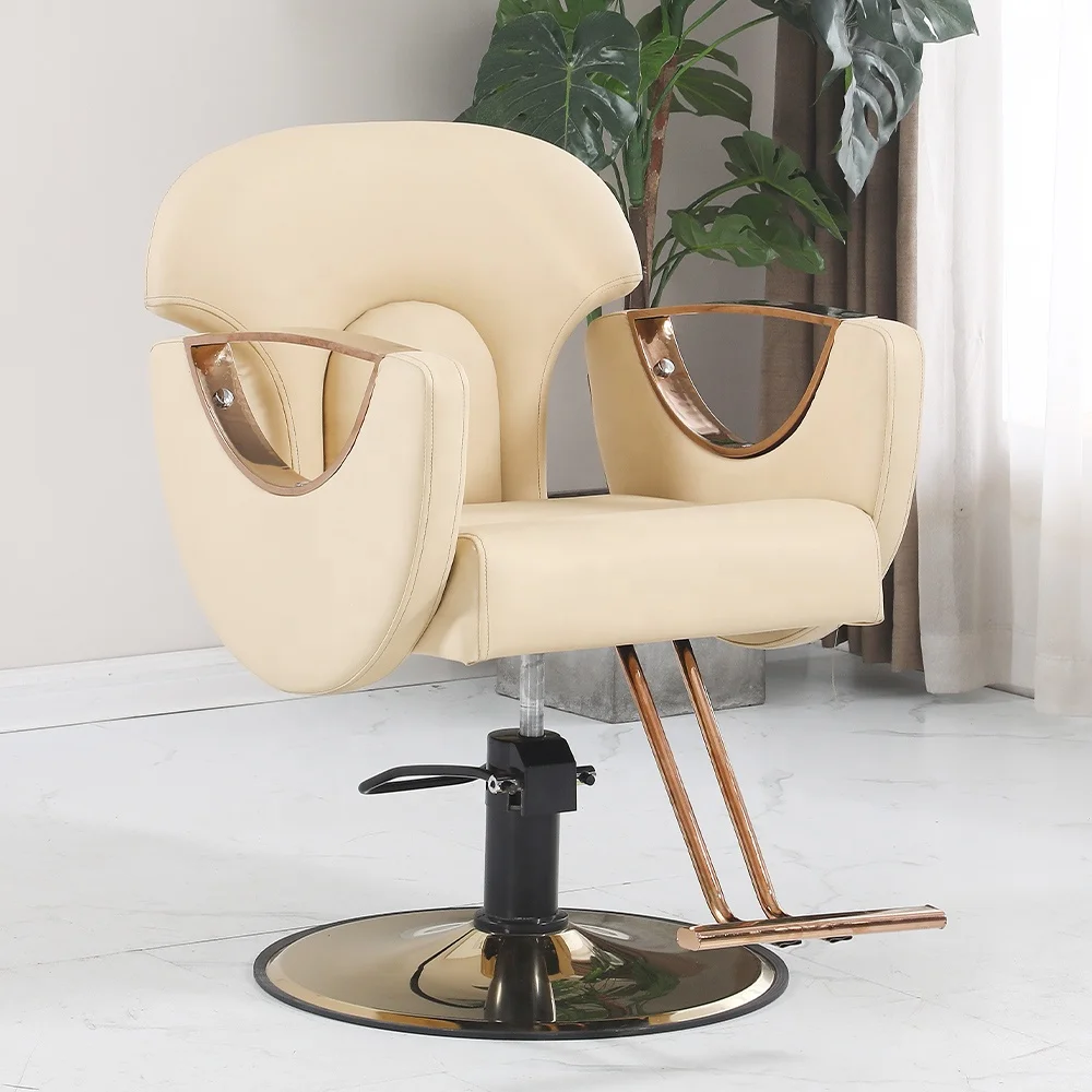 Light Luxury Barber Shop Hair Cutting Chair Hair Salon Dedicated Lifting Rotary Barber Hairdresser Chair