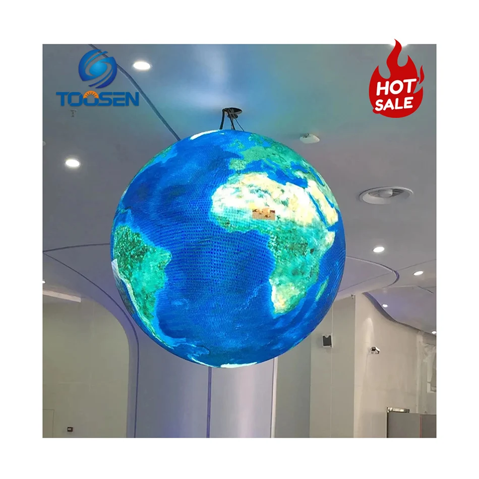Hanging Spherical LED Video Screen P1.2 P1.5 P1.8 P2.5 Globe Diameter 1m/2m/3m/4m/5m More Screen Shaped Ball Sphere LED Display