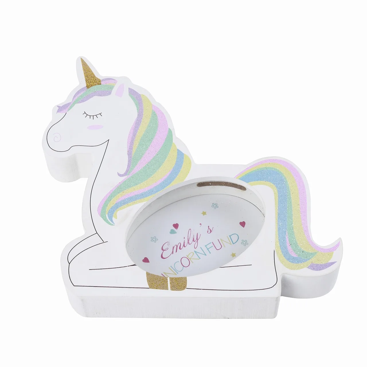 Wooden Can Withdrawing Transparent Money Can Coin Saving Box Unicorn Bank Storage