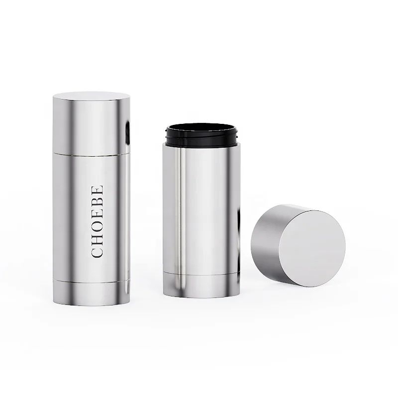 Aluminum Deodorant tube bottom fill mini size eco-friendly portable container 30ml deodorant packaging with silver  tubes
