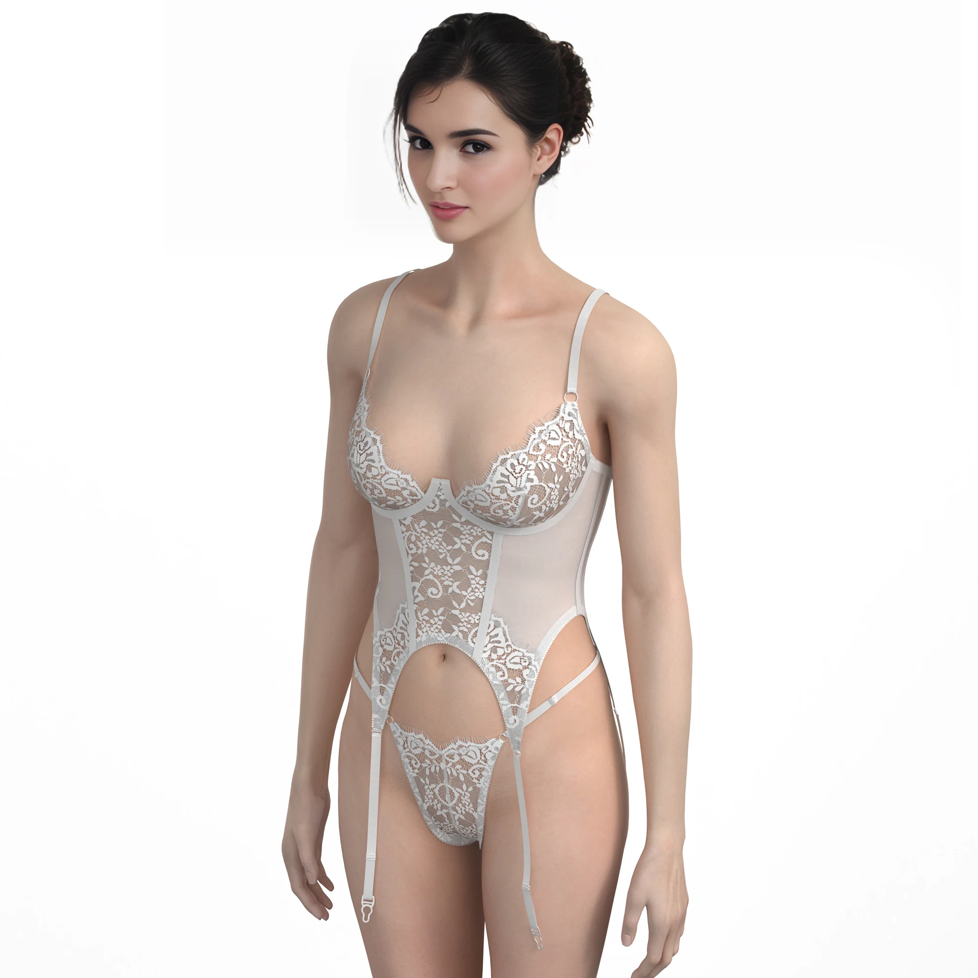 Sexy Lace Lingerie sets Custom Transparent hollowed-out open Fashion Jumpsuits For Women