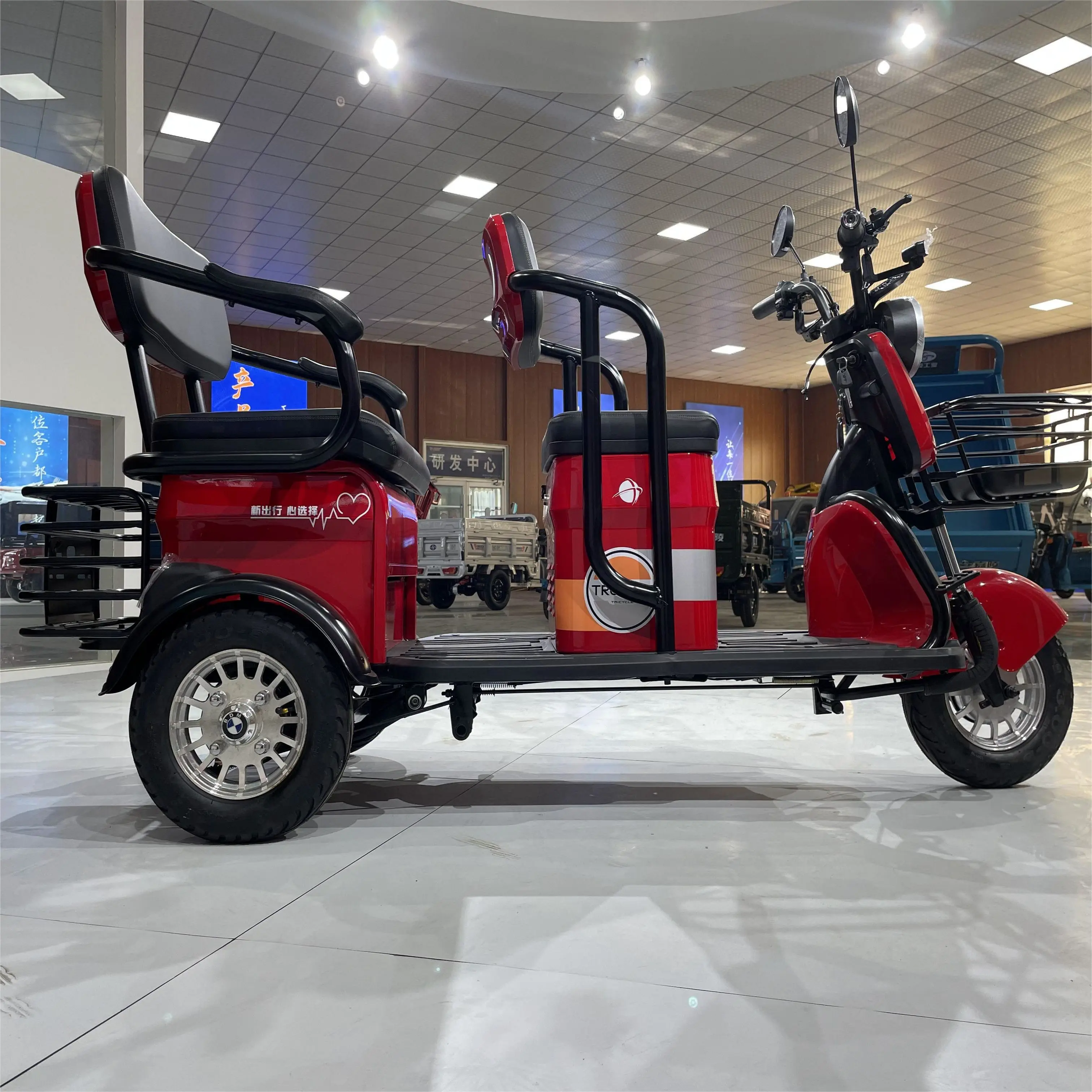 LB-XXX6 Big Battery Tricycle 2 Seats Adult Passenger Tricycle for Seniors Electrique for Family Passenger Use