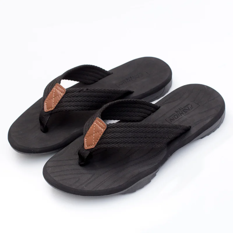 EVA Soft Sole Lightweight Flip-flops Fashion Men Clip Buckle Solid Color Outside Wear slippers