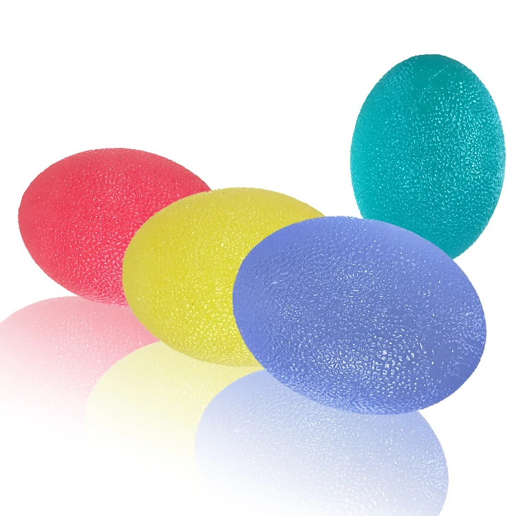 Therapy Hand Grip Ball Egg Shape Exercise TPR Hand Grip Stress Relief Ball for Adults and Kids