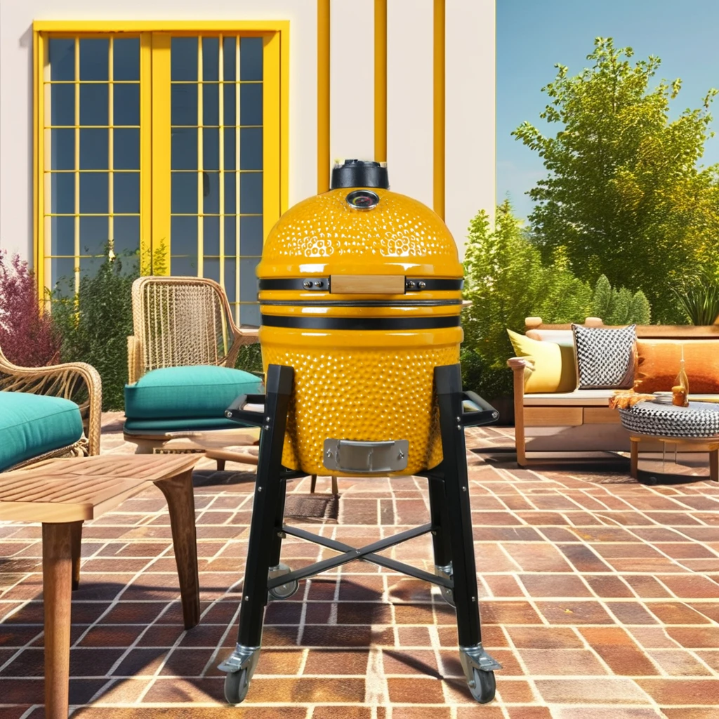 AUPLEX Pearl Glazing Series Bbq Egg Outdoor kitchen Charcoal 15 Inch Kamado Joe Ceramic grill Barbecue