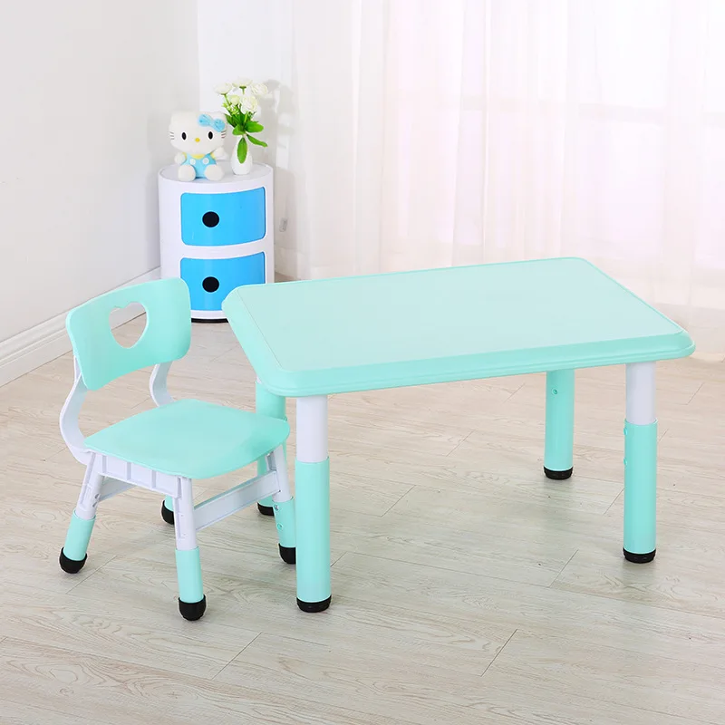 Children Fashion Multi-Function Kindergarten Table Set, High Quality Baby Learning Plastic Lifting Table/