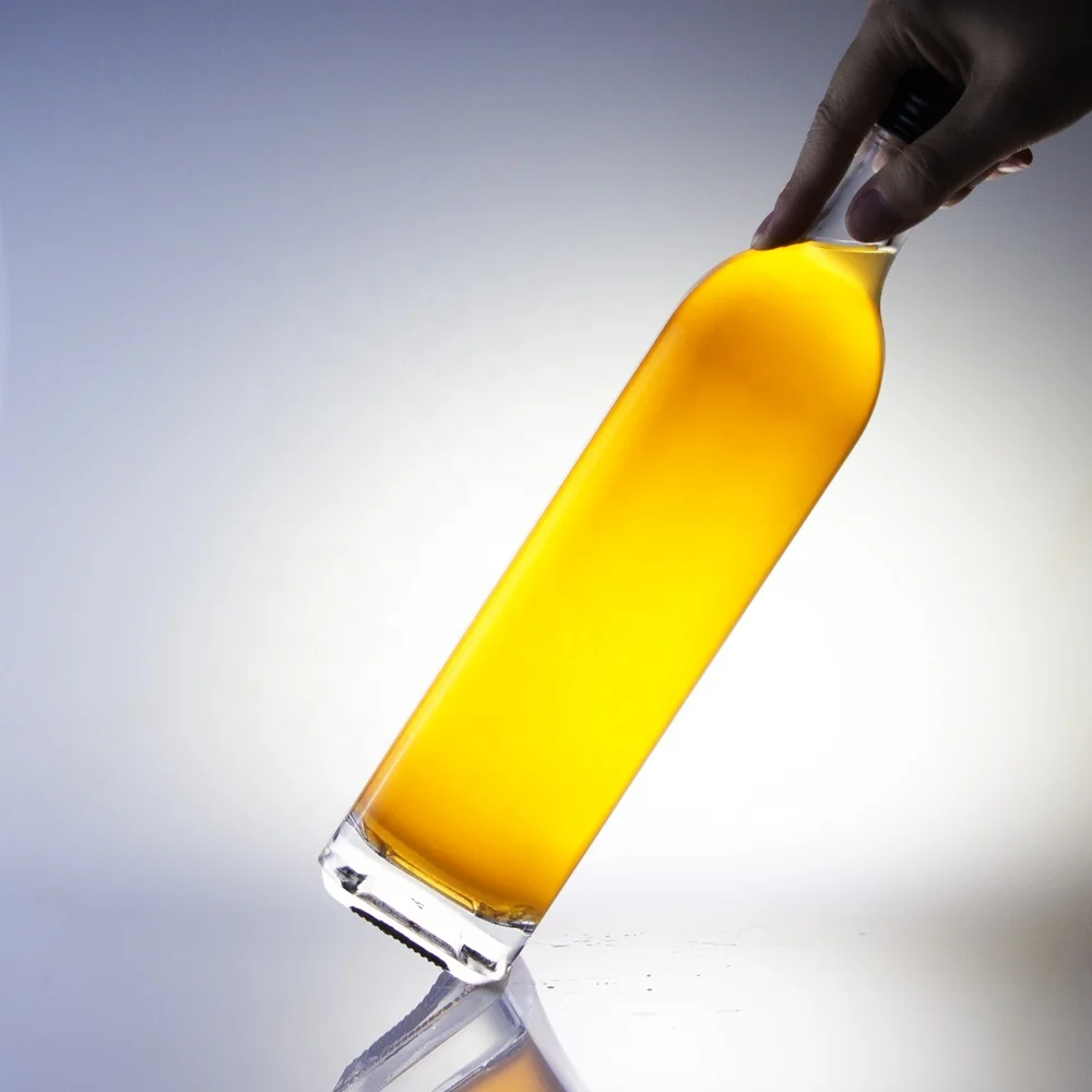 750 ml Round Olive Oil Bottle 700 ml Cooking Oil Glass Bottle With Screw Cap