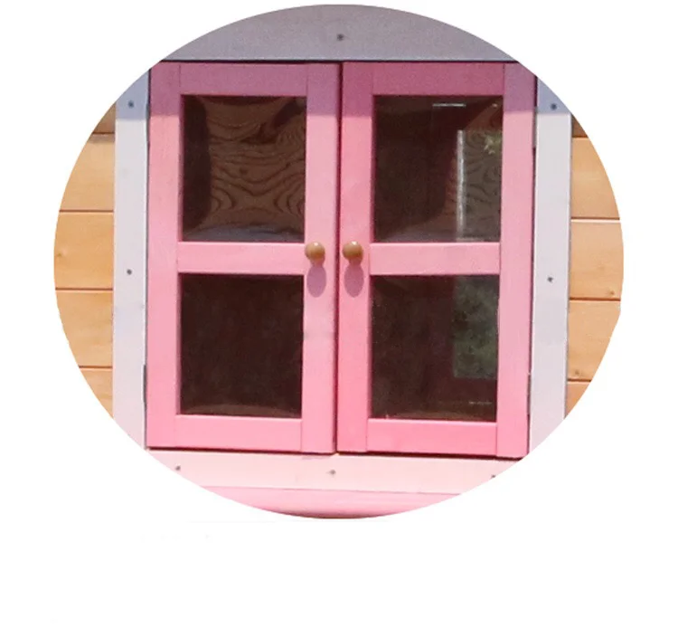 Two floors Wooden Play house Outdoor Fun  with children slide