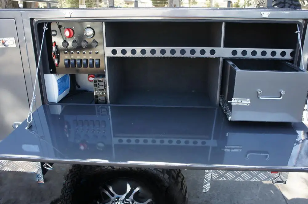 
4x4 off road camping trailer tent trailer with front box (Cross-border) 