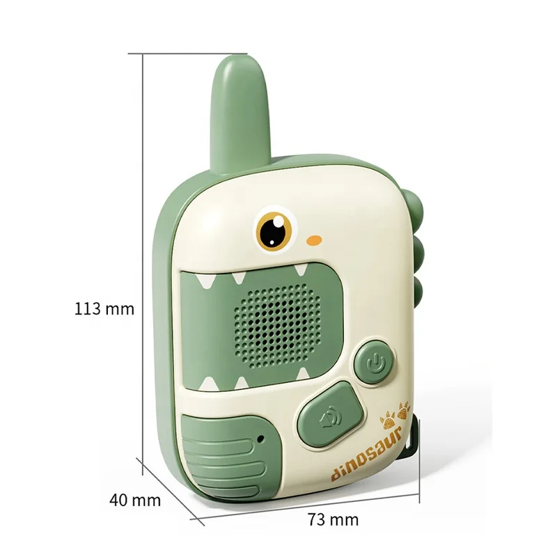 300M Dinosaur Walkie Talkie Toy 2Pcs Battery Operated Talking Toy Walkie-Talkie Outdoor Adventure Talkie-Walkie Toy For Kids