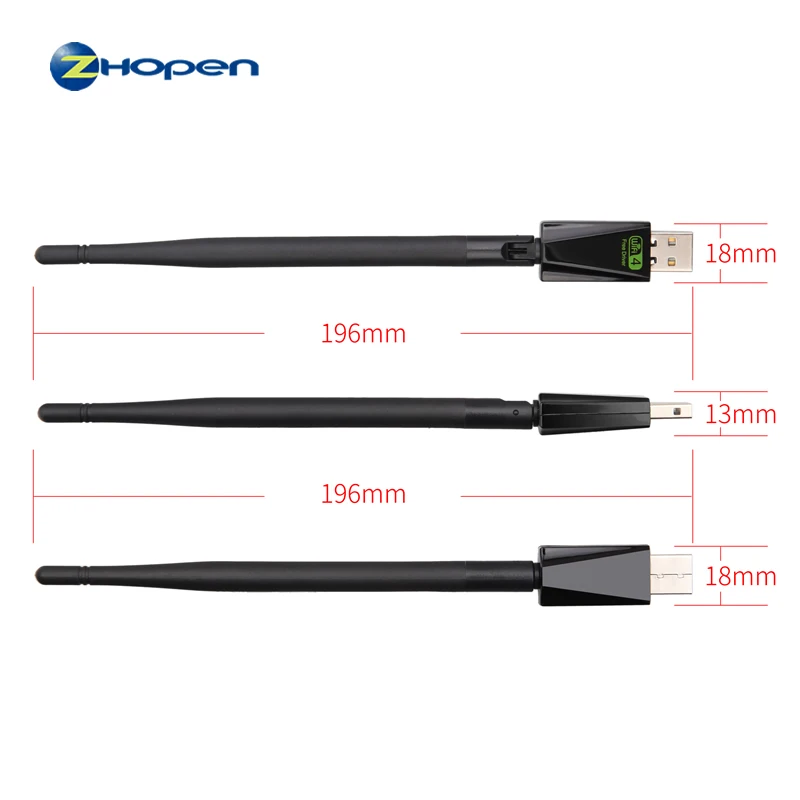  Высокая мощность бесконечное сигнала драйвер usb адаптер ZP-150A5F внешний 5dbi антенна Wi-Fi модем для