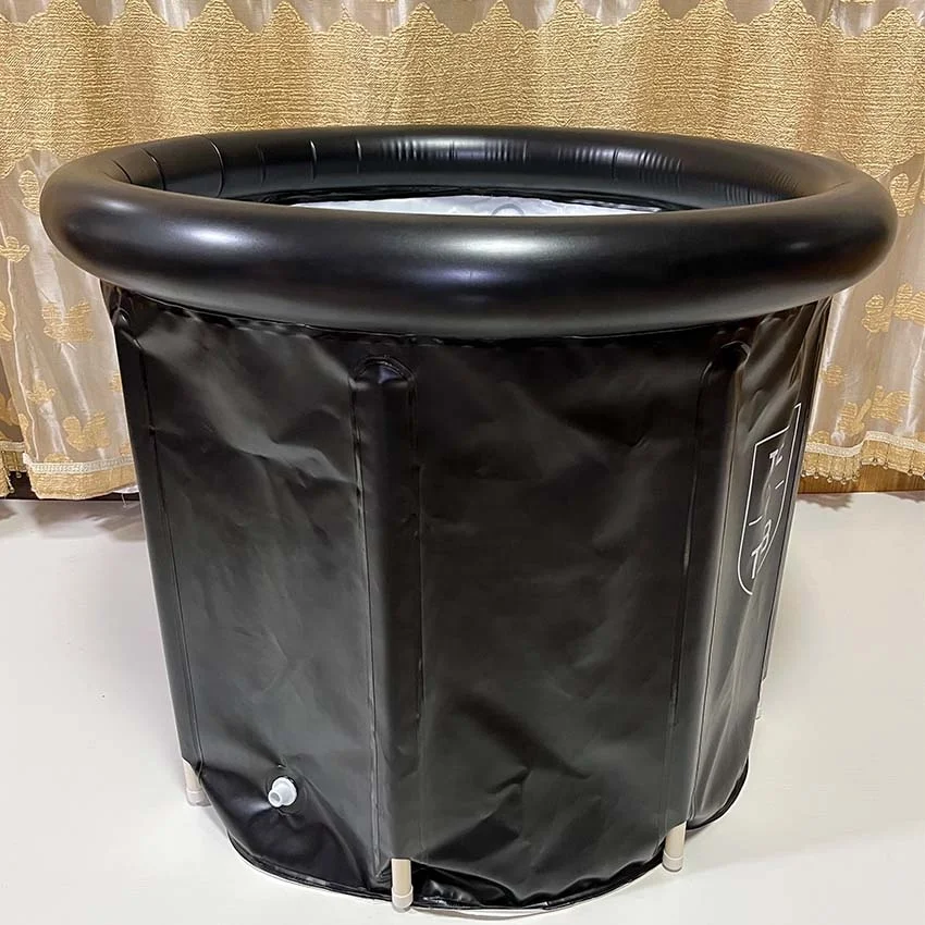 2023 Adult Folding Inflatable Black Ice Tub  3 Layer High Quality Portable Fold Soaking Cold Water Icetub Spa Black Ice Bath Tub
