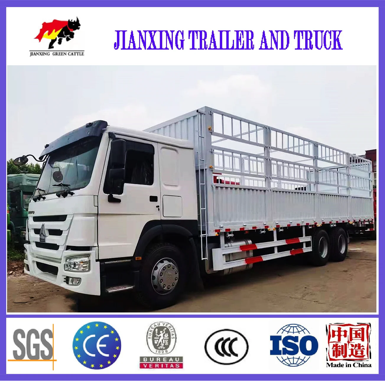 New Howo 371hp Truck Cargo Box 30Tons Truck Lorry For Sale