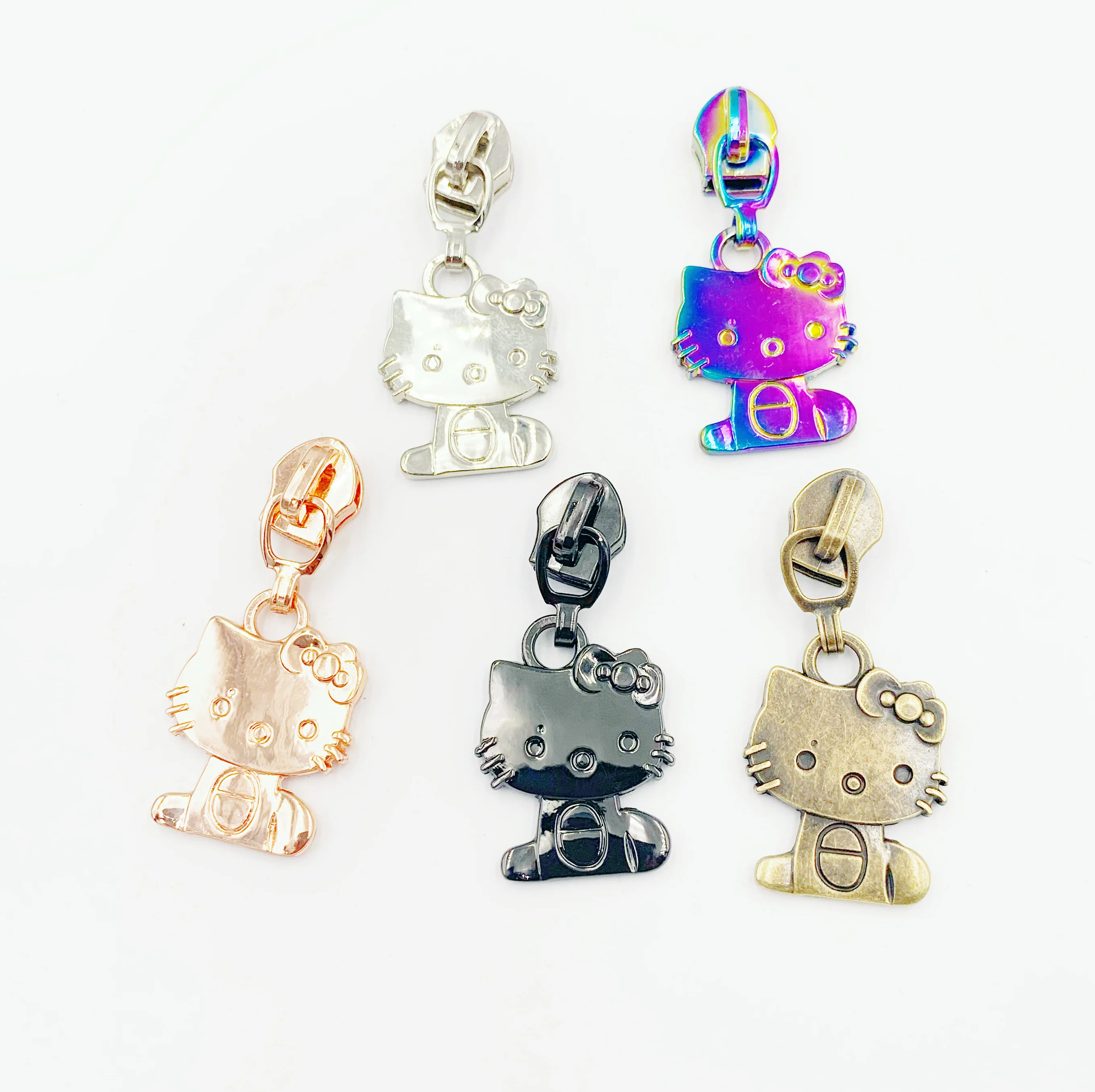 high quality custom design metal zipper pulls,zipper slider for bags