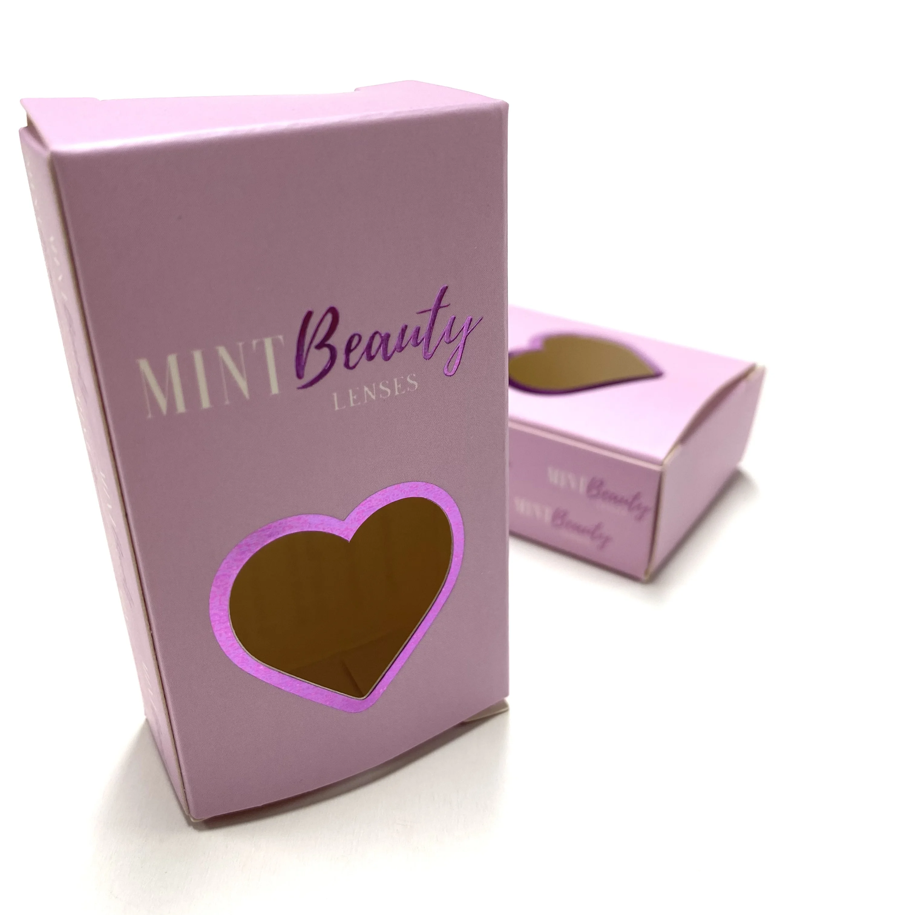 Luxurious contact lenses box 3d mink eyelashes custom packaging box lens vendor customized boxes