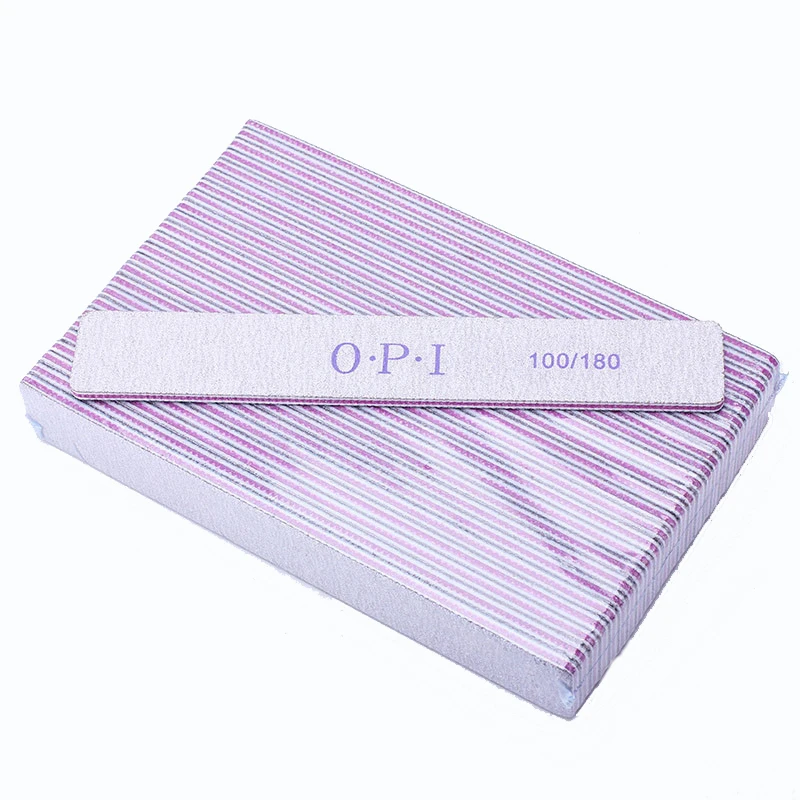 Professional Wholesale High Quality Print Logo Double Side Emery Board 100/180 Zebra Nail File Nail Care Tool