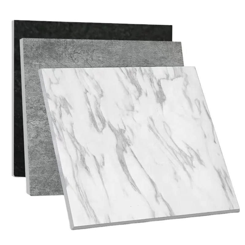 PVC Floor Sticker Simple Wood Bead Ceramic Training Layer Style Surface White Marble Vinyl Floor PVC Floor Sticker