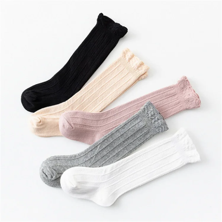 1 Piece Label Adding Spring Summer Fall Winter Infant Toddler Kids Long Leg Warmer Cotton Spanish Baby Socks