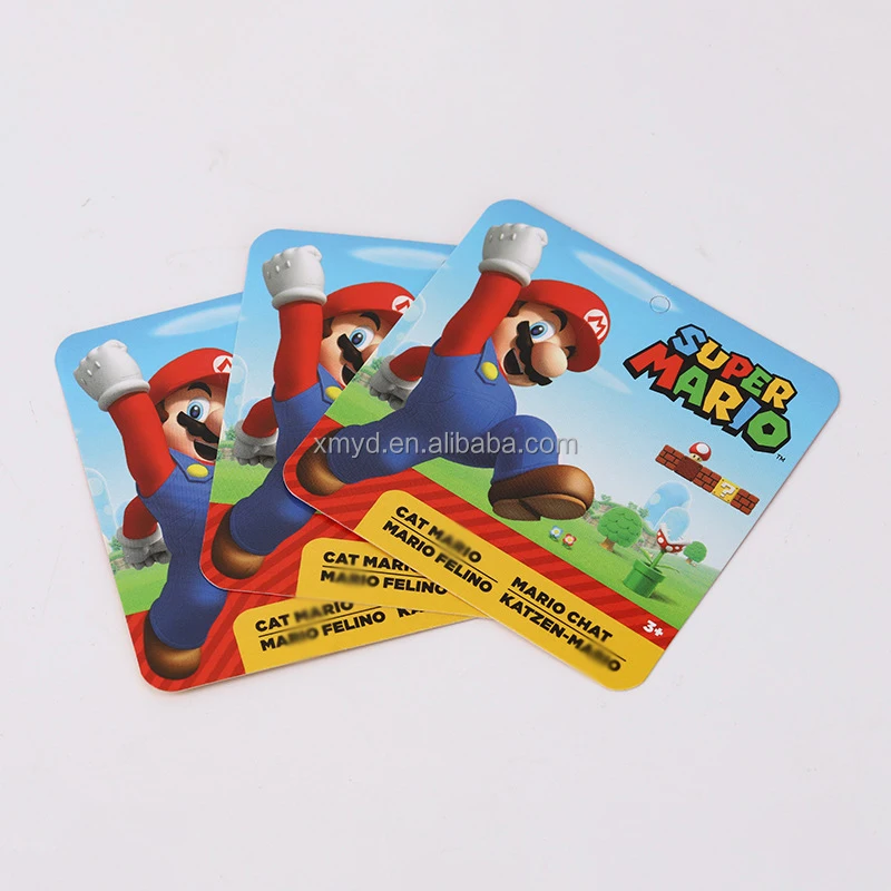 Custom Print Thick Cardboard Backer Card Hanging Hole Toy Insert Card Holder Hanging Display Card