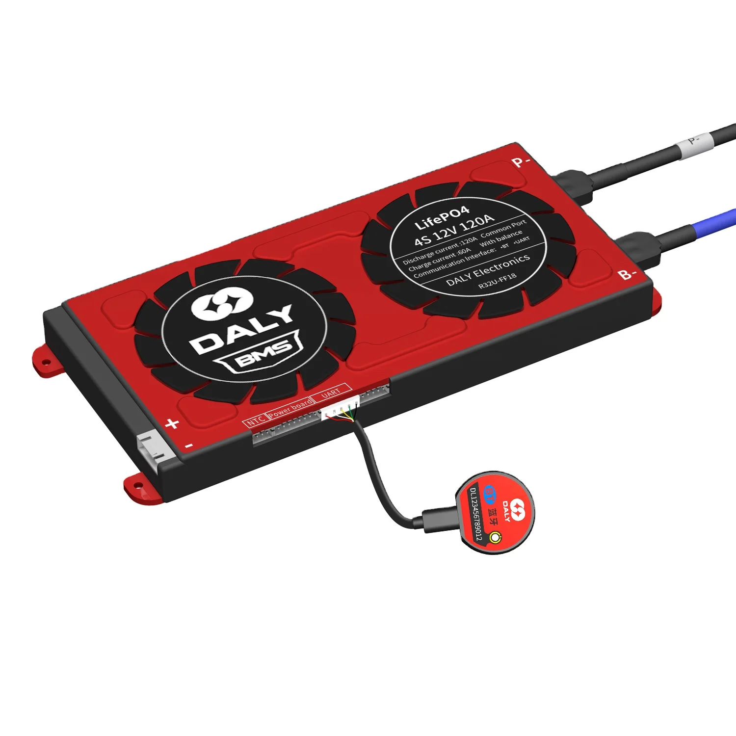 Smart Lifepo4 4s 12v 120a daly bms for lithium battery inverter pcb pcba 12v dali smart lfp bms 4s