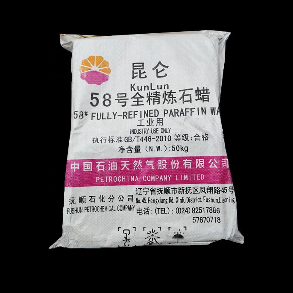 Wholesale Kunlun Brand 56 58 Paraffin Wax With 0.5% Oil Content