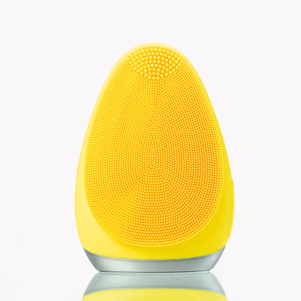 Rechargeable Double Side Customized LOGO Factory Price Waterproof IPX6 stand by Massage Silicone Face Cleansing Brush