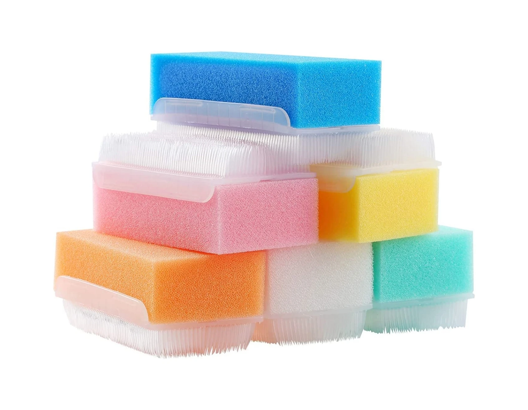 Oem 6 Pack Nail Hand Cleaning Dry Sponge Scrub, Autism Sensory Therapy Brush