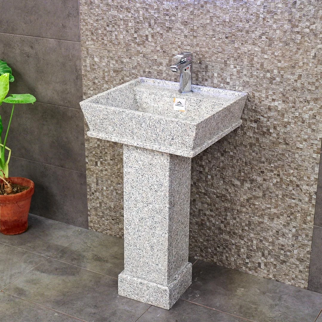 BOTON STONE Square Vanity Countertop Stone Integrated Washing Washbowl Natural Granite Pedestal Sinks