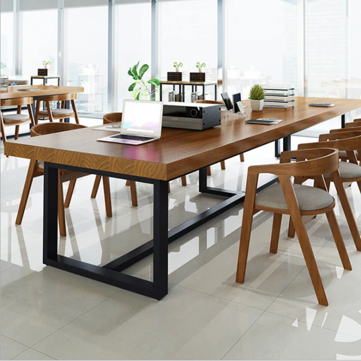 High quality cherry color school library restaurant company long office table for work