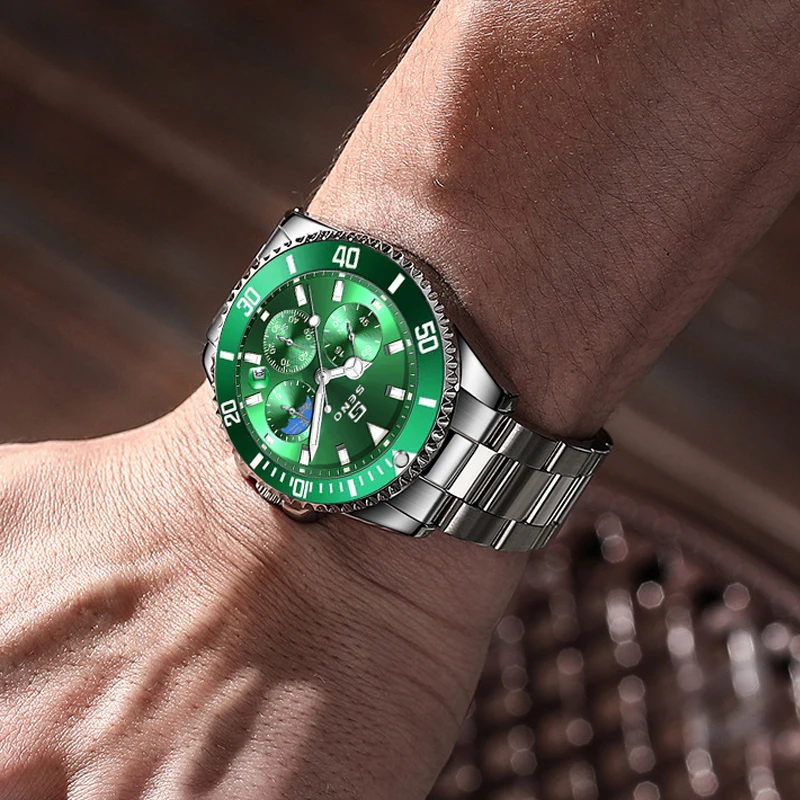 Best sell stainless steel back mens roles watches with calendar for business