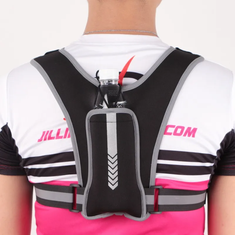 walking reflective vest Running Backpack Vest Cell Phone Chest Harness Bag