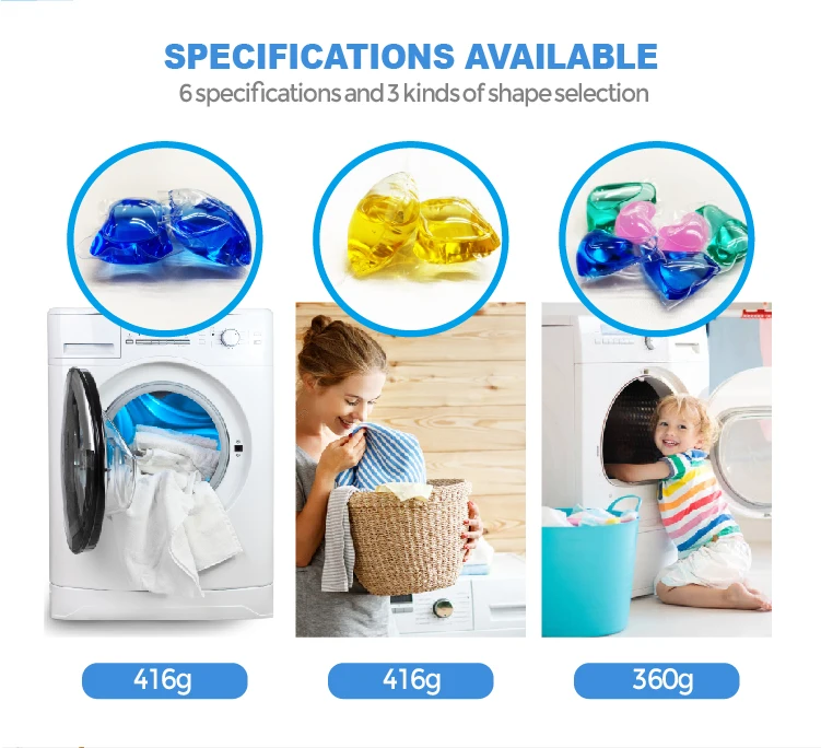 laundry detergent pods capsules beads laundry pods detergent pod packing beads 20g soluble film container detergent en polvo