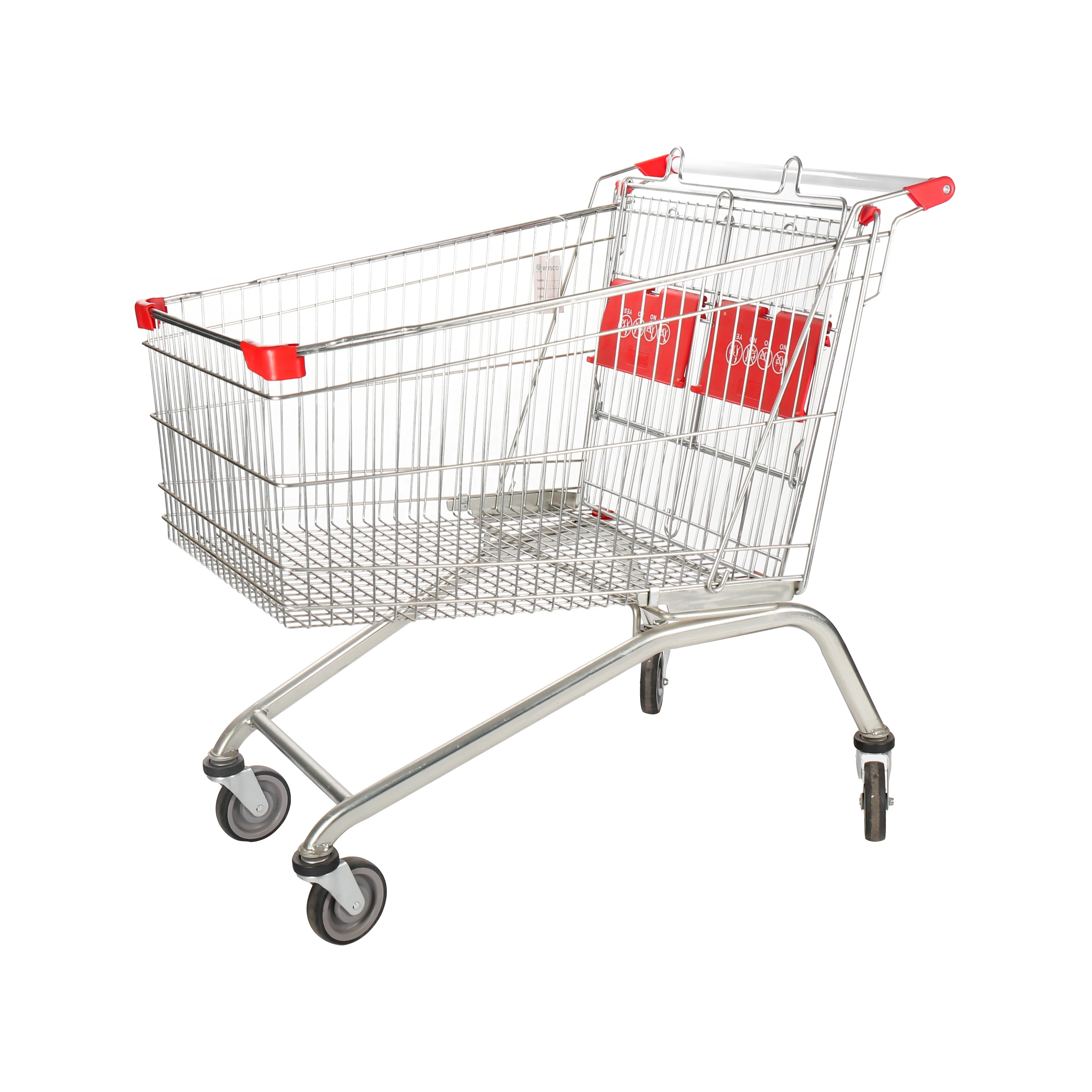 EU UK Supermarket Shopping Cart Trolley Metal Serviceable Trolley Price