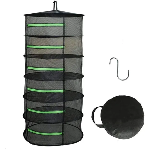 Drying rack with 8 layers and zipper, suitable for hydroponic plants,seeds,and sprouts,suitable for planting tents and outdoors