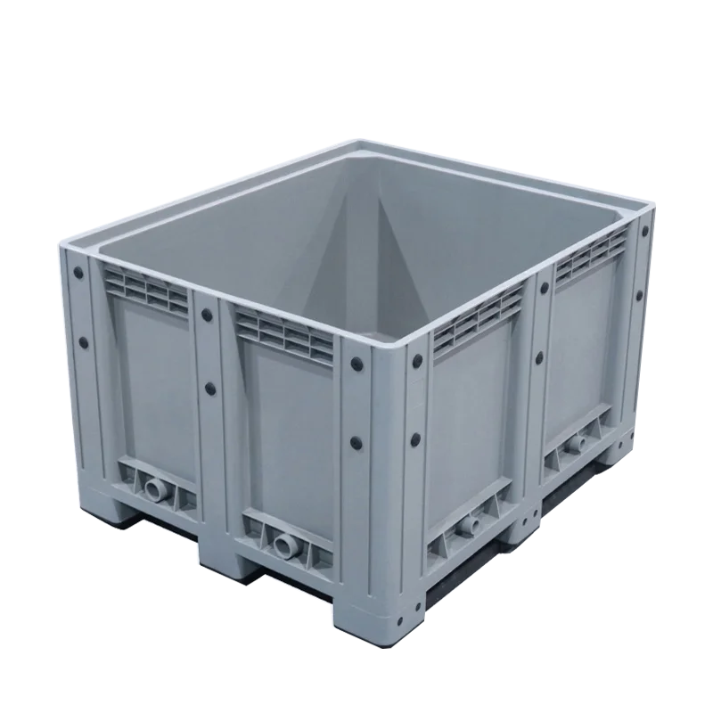 2023 Factory wholesale 1200 x1000mm lowes plastic pallet box/ pallet bin/fruit crate for sale