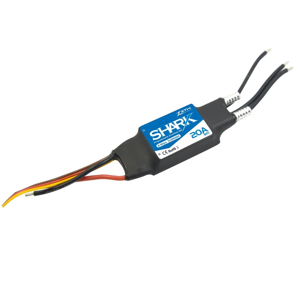 ZTW Shark Dual Way 20A 30A 40A 50A 60A 70A 80A BEC Waterproof Brushless ESC For RC Boat With Water-Cooling