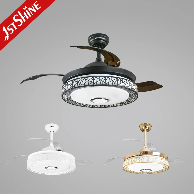 1Stshine, в спальню, диско, вращающиеся лопасти, музыкальный потолочный вентилятор со скрытыми лезвиями