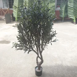 Shengjie High Quality 150cm Mini Resin Fake Decoration Artificial Olive Tree Bonsai for Sale