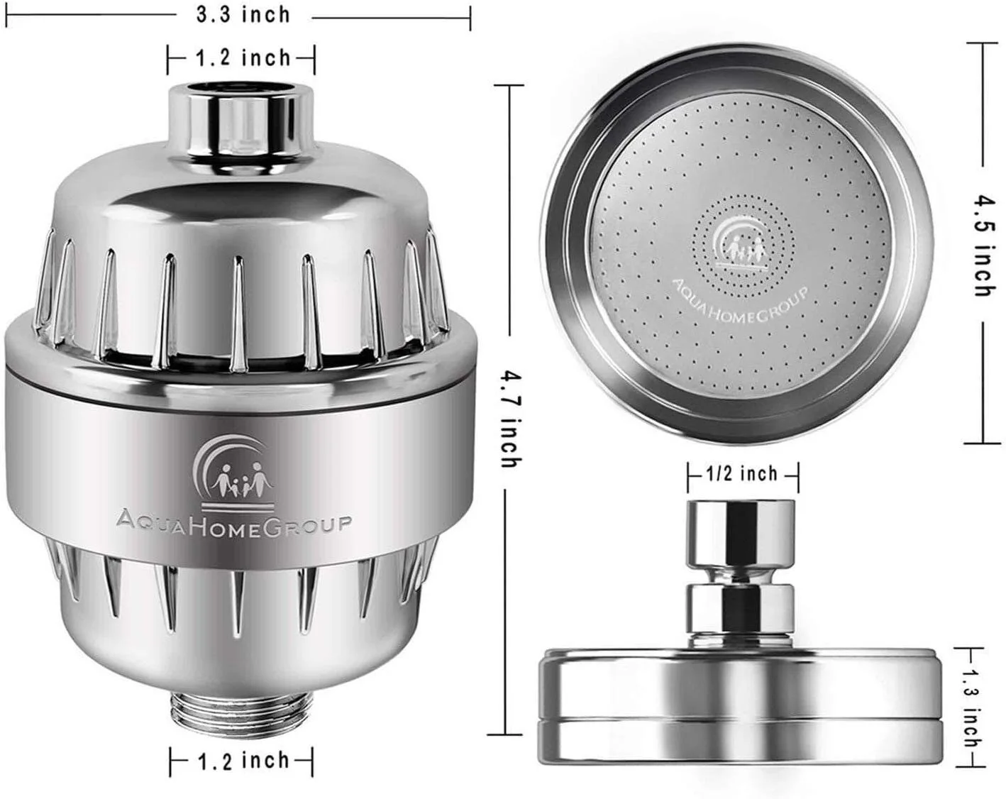 KDF Calcium sulfite 10 stage 15stages shower filter remove heavy metal and Chlorine shower filter with rainfall