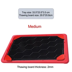 Бытовой Алюминиевый сотовый дизайн, термопластина, лоток для быстрого размораживания, лоток для быстрого размораживания мяса