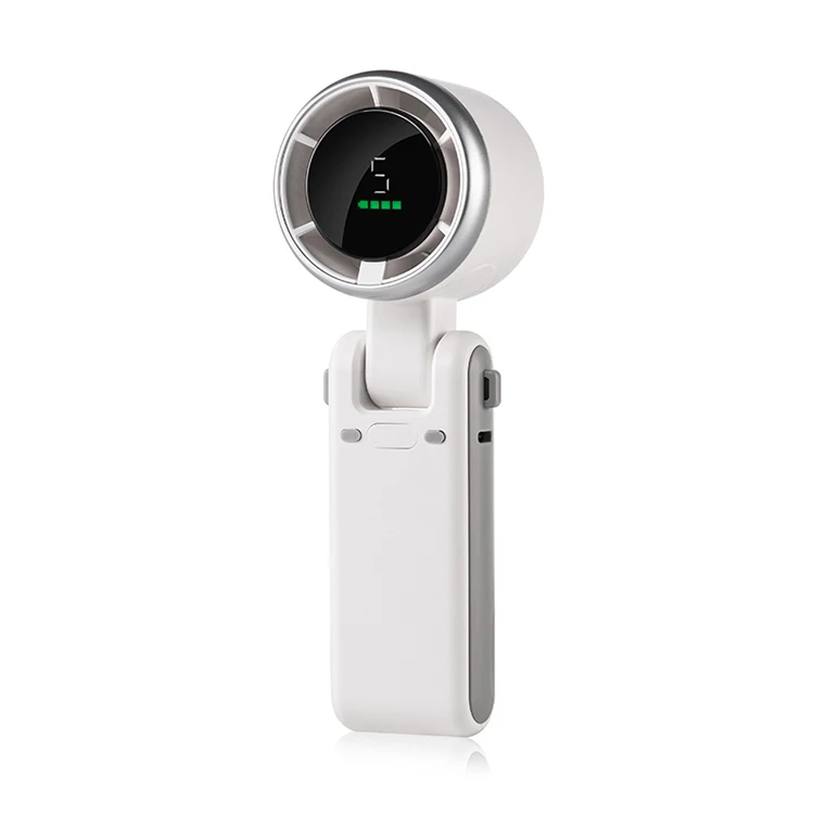 3 IN 1 Mini Outdoor USB Rechargeable Handheld Folding Turbo Fan N607 Desk Portable Electric Fan with 5-Speed Strong Wind