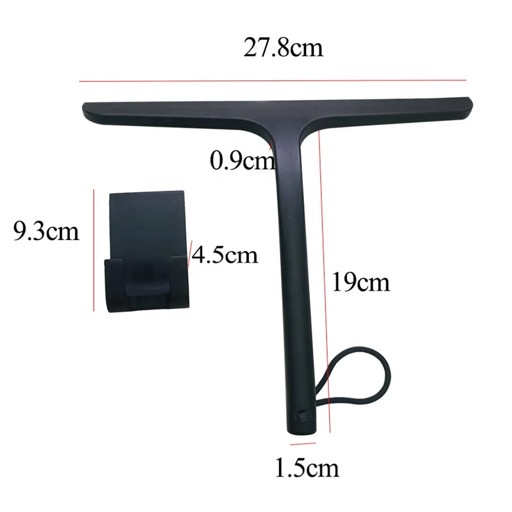 High Quality Silicone Shower Squeegee Clean Wipers Blade with Silicone Hook Custom Logo
