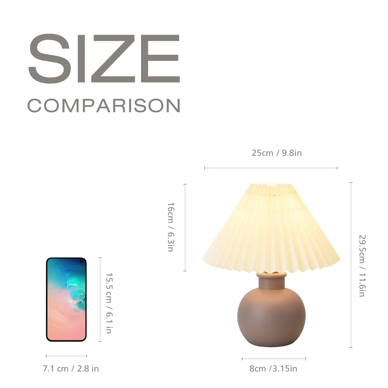 Nordic Creative Ceramic Base small Table Lamp, Simple Atmosphere Decoration Night Light  For Bedroom Decoration