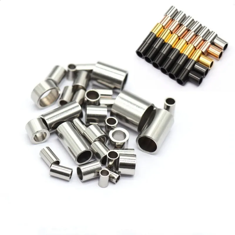 Wholesale Stainless Steel Tube Loose Beads Metal Spacers Jewelry Findings for Bracelet Necklace Making