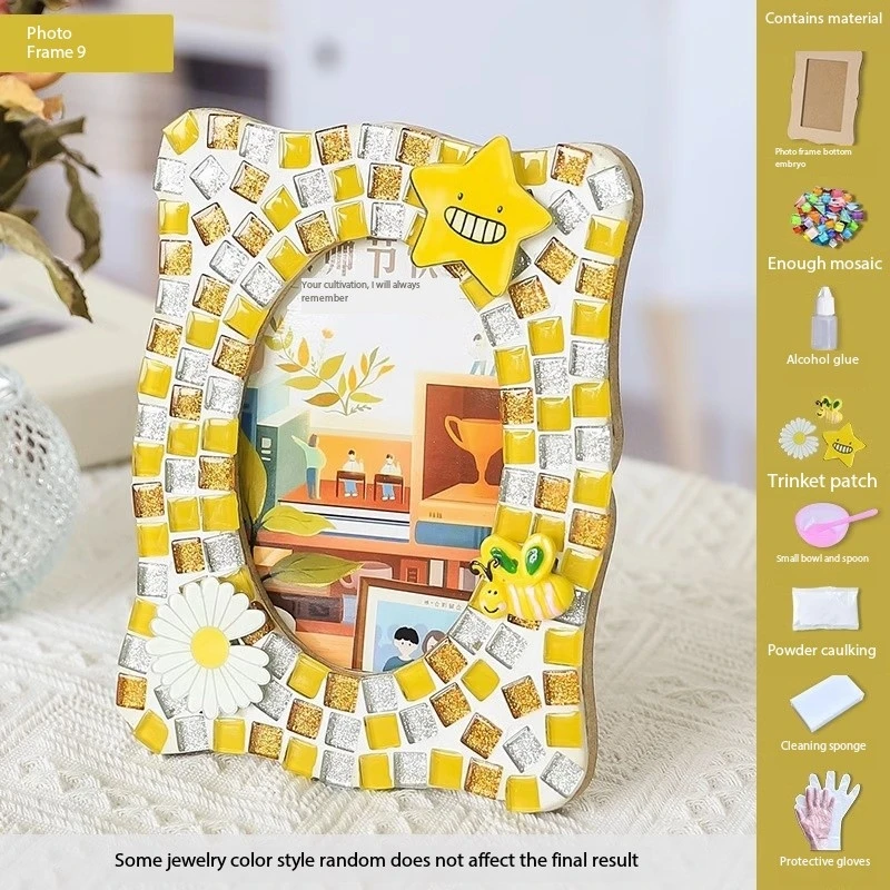 Diy Shell Cream Gum Picture Frame Kits Material Pack Kindergarten Children Students Gift