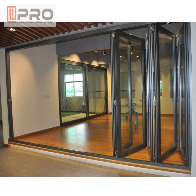 
Customized Heavy Duty Thermal Break Folding Glass Doors Windows Aluminum Bifold Door Partition Interior Aluminum Folding Door 