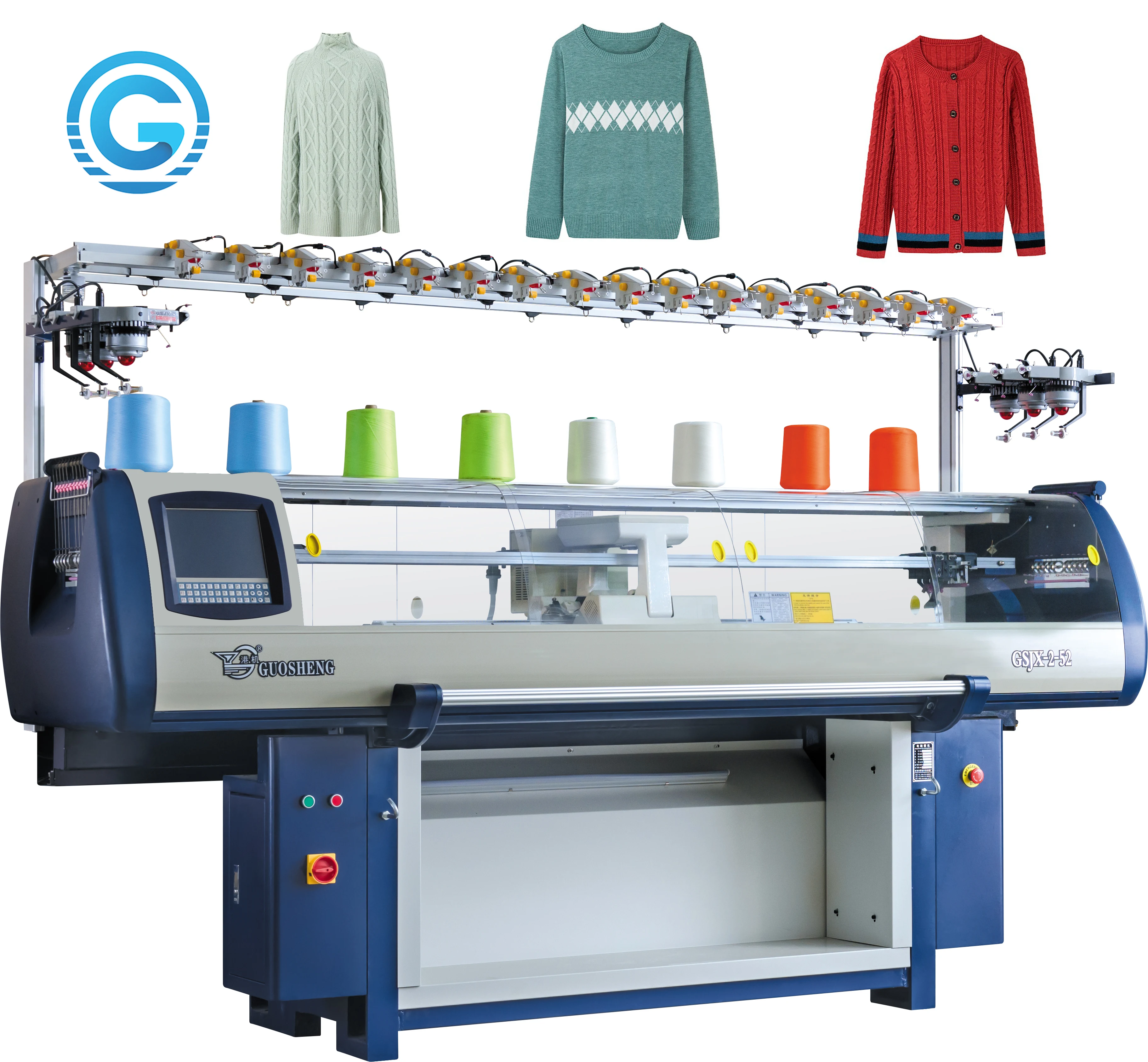 GSJX-2-52 high speed fully computerized knitting machine,with gold-beamlight needle