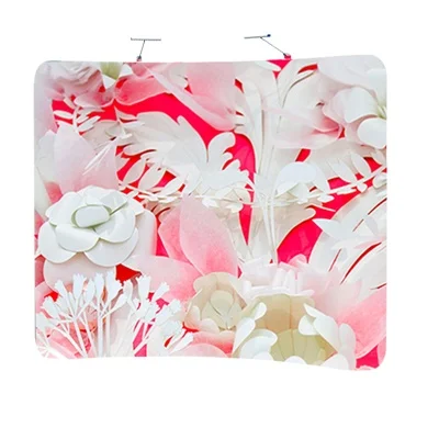 2023 New Style Portable Easy Setup Straight Backdrop Double Sided Backlit Trade Show Tension Fabric Tube Display