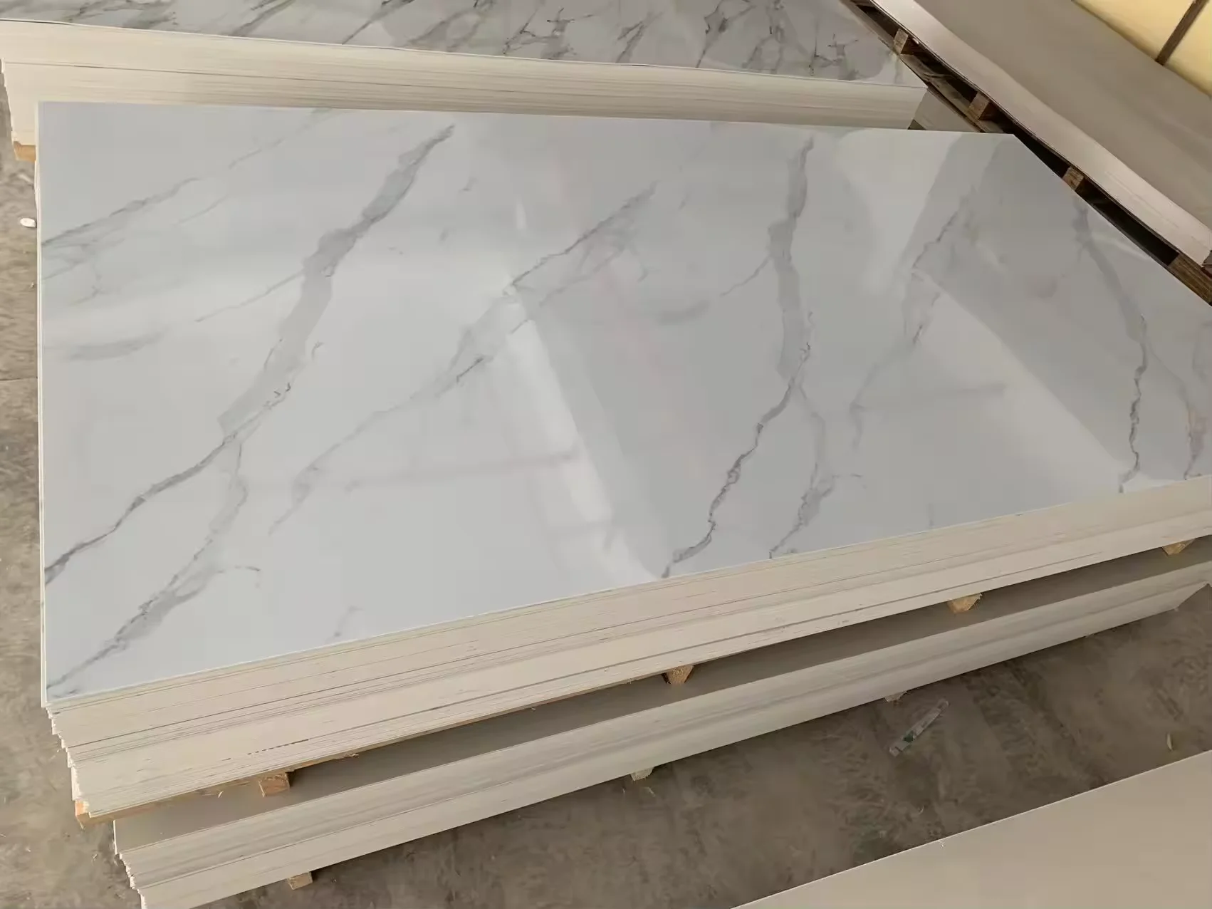 High glossy 3mm flexible pvc uv marble sheet &pvc marble sheet for indoor &marble alternative for wall decoration